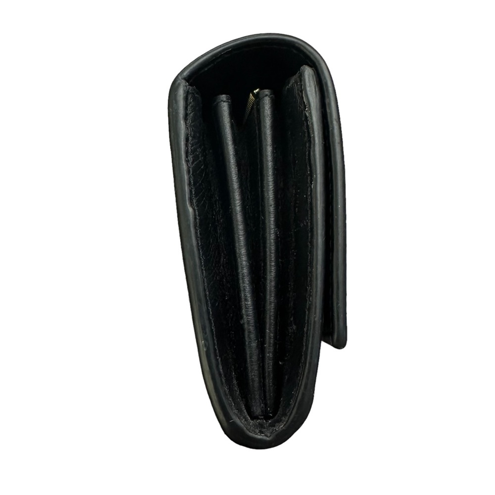 Celine Large Flap Wallet In Grained Calfskin Black - Picture 13 of 16